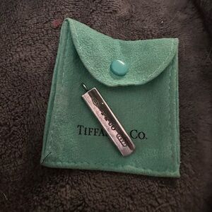 Tiffany &Co Long Bar Drop Pendant in Sterling Silver